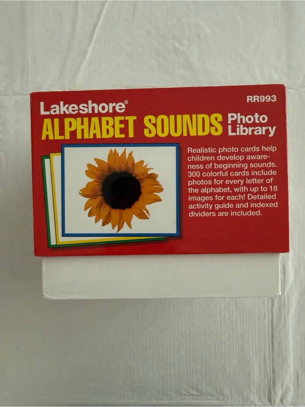 Lakeshore Alphabet Sounds Photo Library Flash Cards - Red & Blue